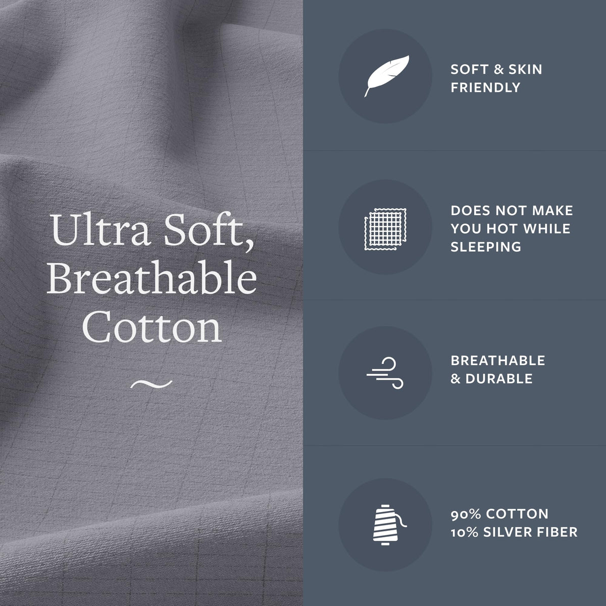 Organic Cotton Grounding Pillowcase