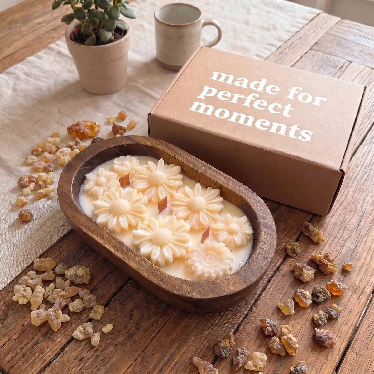 Daisy Dough Bowl Candle
