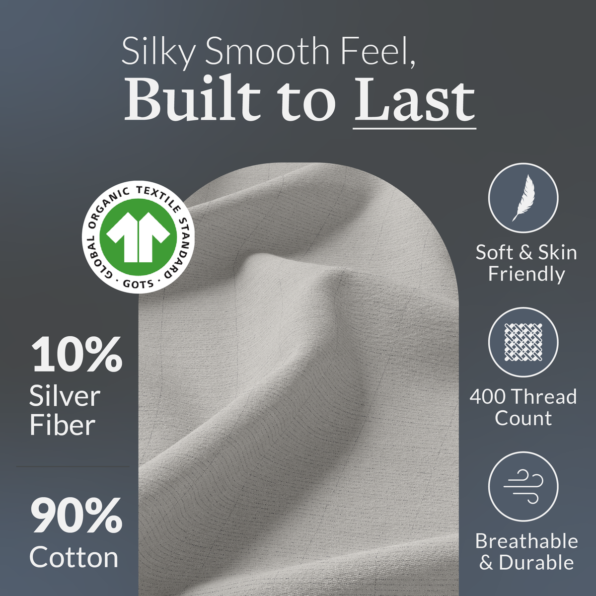 Organic Cotton Grounding Pillowcase