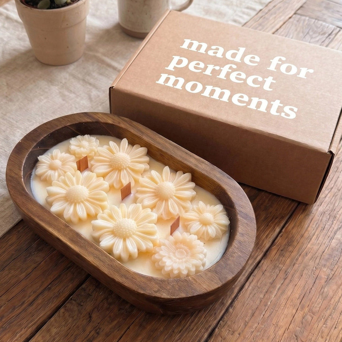 Daisy Dough Bowl Candle
