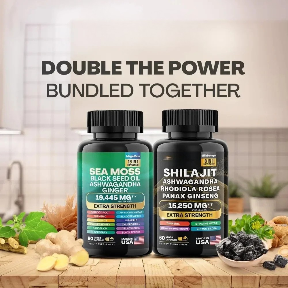Nature's Boost Kit - Sea Moss + FREE Shilajit (BOGO•60-Cnt)