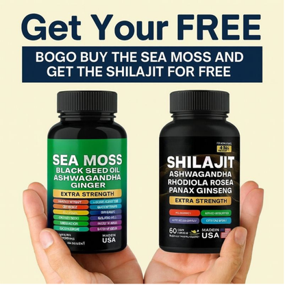 Nature's Boost Kit - Sea Moss + FREE Shilajit (BOGO•60-Cnt)