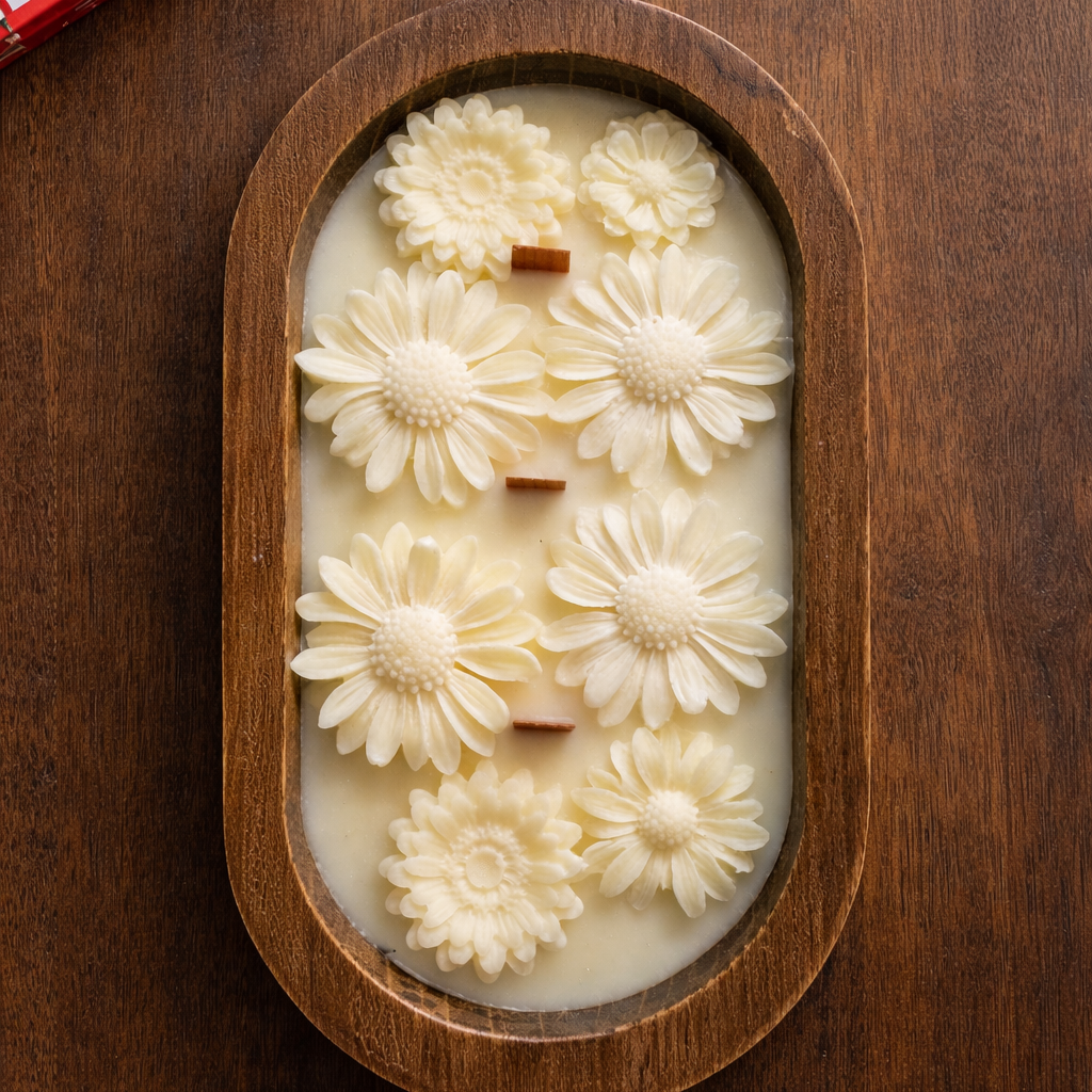 Daisy Dough Bowl Candle