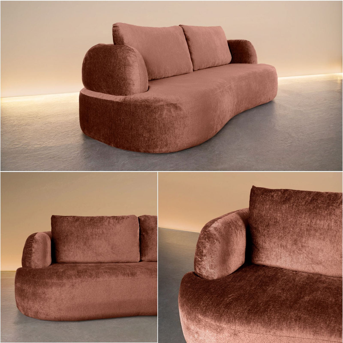 Contour 3 Seat Sofa in Ember