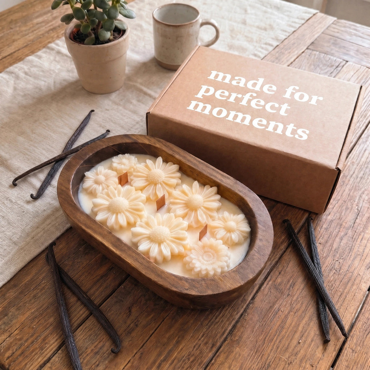 Daisy Dough Bowl Candle
