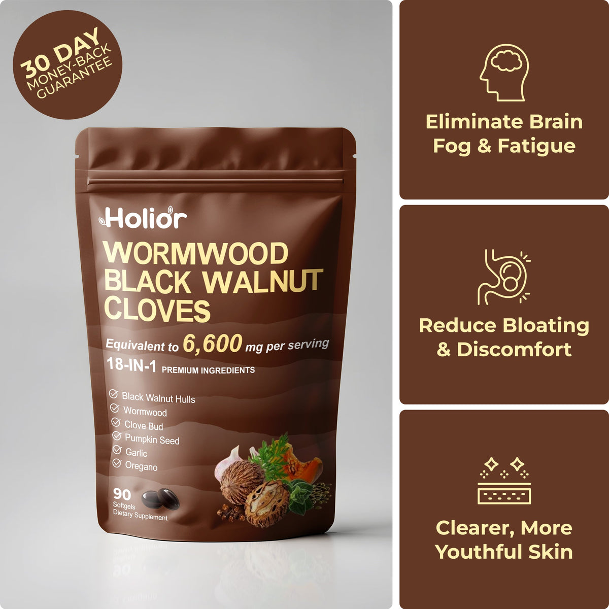 Wormwood Black Walnut Clove Softgels