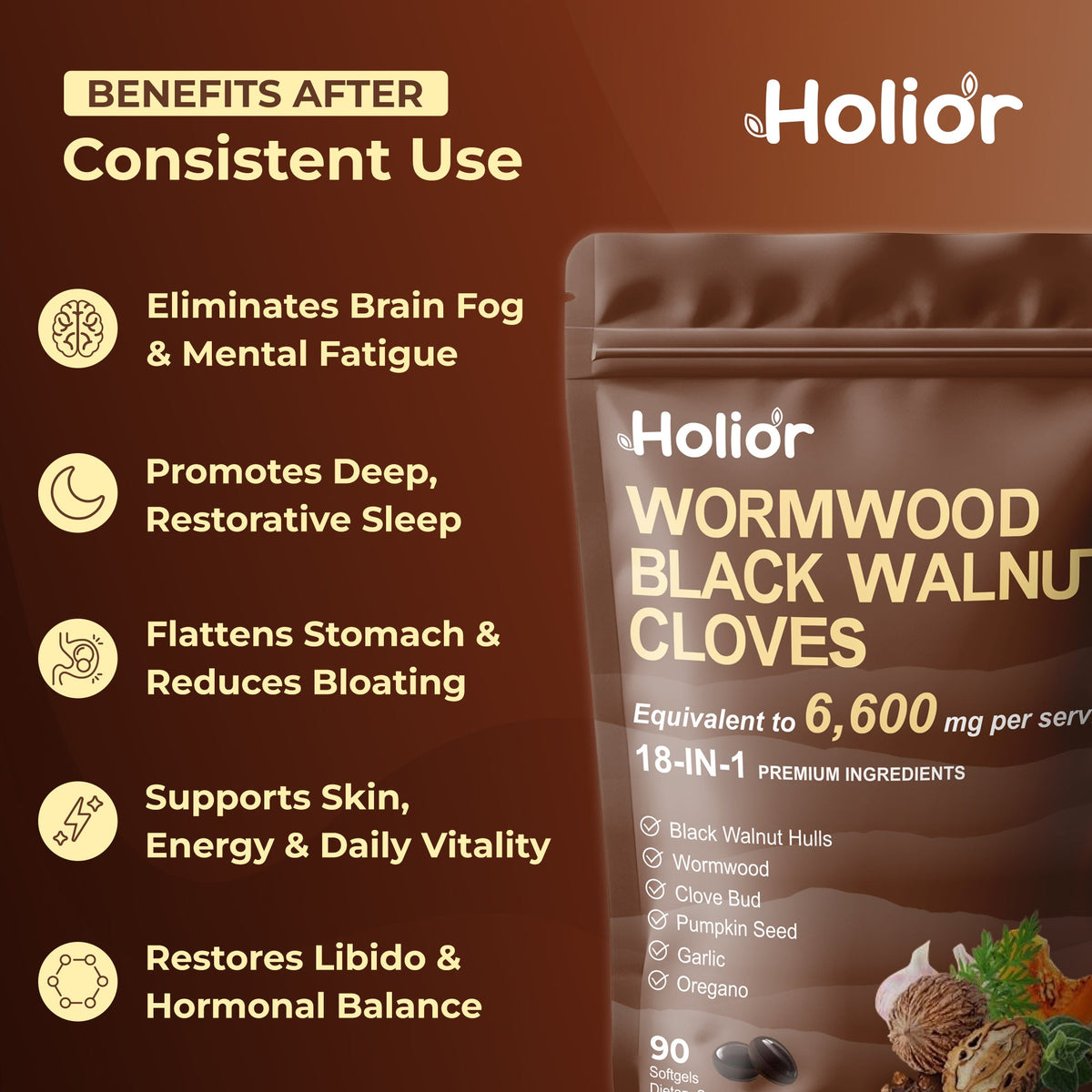 Wormwood Black Walnut Clove Softgels